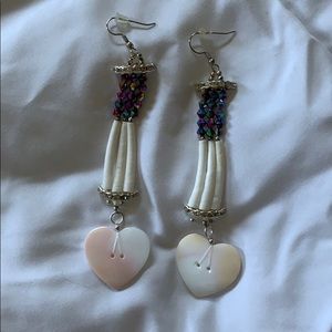 Native American Dentalium + Shell earrings